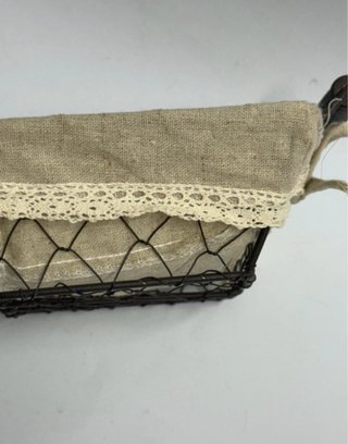 Cesta Vintage con Asas Marrón y Beige