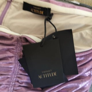 Twinset Actitude abito XL lilla metallizzato nuovo