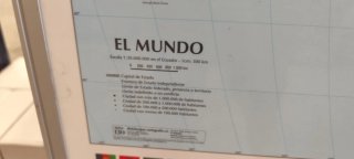 Mappamondo grande plastificato