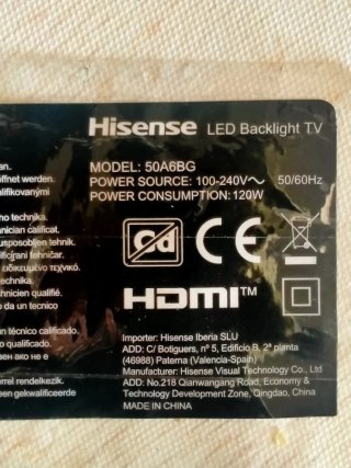 Se Vende Placa Main TV Hisense RSAG7.820.12365/ROH