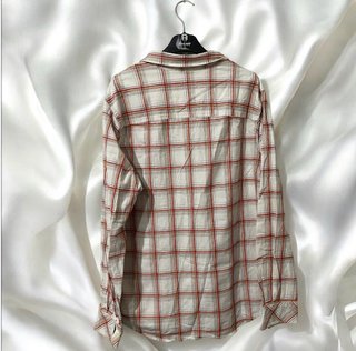 Camicia Timberland a quadri bianco e rosso,M