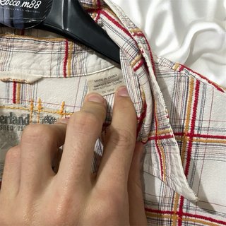 Camicia Timberland a quadri bianco e rosso,M