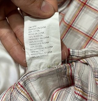 Camicia Timberland a quadri bianco e rosso,M