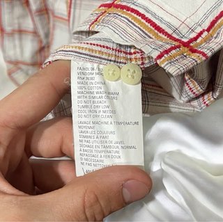 Camicia Timberland a quadri bianco e rosso,M