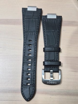 Correa Tissot Negra Piel Cocodrilo
