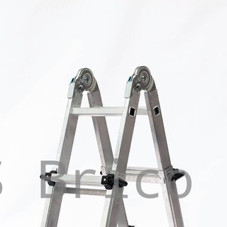 Escalera Telescópica Articulada Aluminio 3+3 Pestaña
