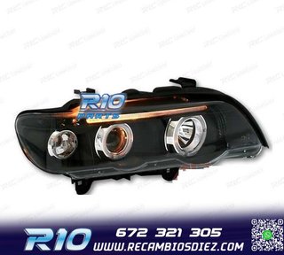 FAROS BMW X5 E53 99-03 FONDO NEGRO OJOS ANGEL