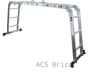 Escalera Multisusos Aluminio Profesional 4x3 Peldaños - 10085
