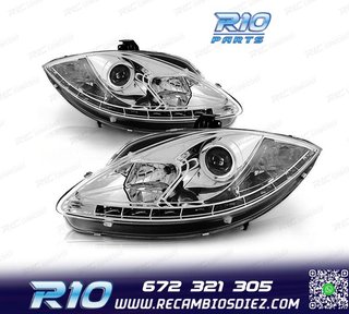 FAROS PARA SEAT LEON, ALTEA Y TOLEDO 04-09 LUZ DIURNA LED FO