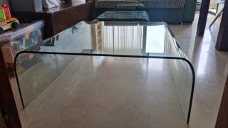 Mesas FIAM Italianas de cristal resistente curvado