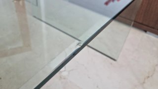 Mesas FIAM Italianas de cristal resistente curvado