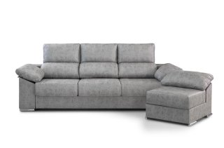 Sofá modular gris tela