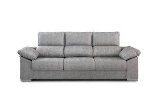Sofá modular gris tela
