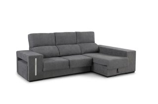 Sofá modular gris tela
