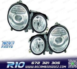 FAROS MERCEDES CLASE E W210 99-02 CROMO