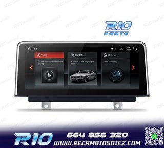 RADIO GPS ANDROID 14 BMW SERIE 3 SERIE 4 10,25"