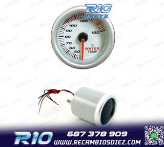 RELOJ TEMPERATURA AGUA FONDO BLANCO ILUMINADO