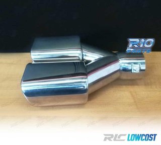 COLA ESCAPE DOBLE RECTANGULAR ACERO INOX