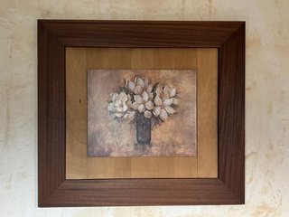Cuadro de madera con flores