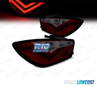 PILOTOS PARA SEAT IBIZA 08-12 LIGHT BAR ROJO AHUMADO 3 PUERT