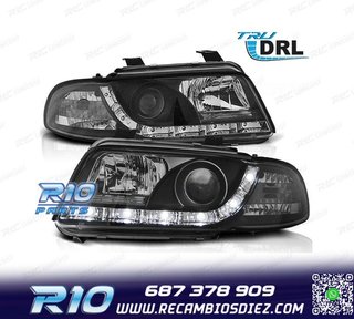 FAROS AUDI A4 B5 99-01 LUZ DIRUNA REAL FONDO NEGRO