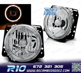 FAROS OJOS ANGEL PARA VOLKSWAGEN VW GOLF II 83-91 CROMADOS