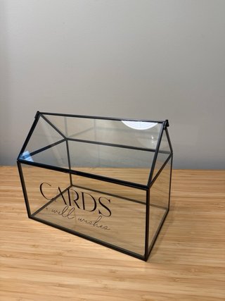 Caja de cristal para regalos de boda