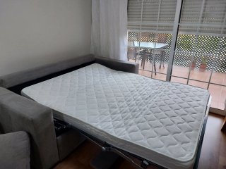 Sofá Cama Gris Tela