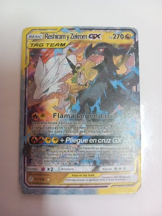 Reshiram y Zekrom GX TAG TEAM Carta Pokémon