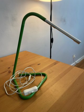 Lámpara LED Escritorio Ikea Verde/Plata