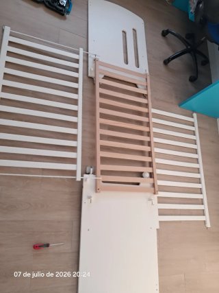 Cuna madera lacada blanca