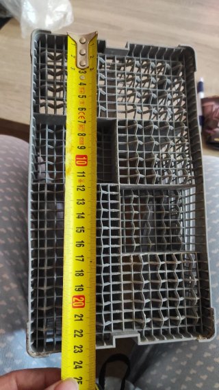 Cesta cubiertos lavavajillas gris