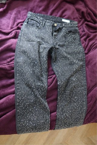 Pantalones Zara negros con brillos