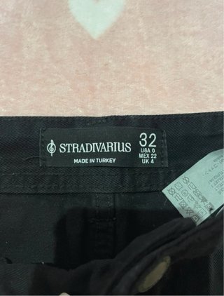 Pantalon cargo ancho negro Stradivarius 32 nuevo