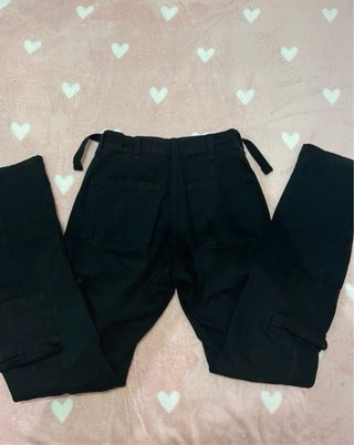 Pantalon cargo ancho negro Stradivarius 32 nuevo