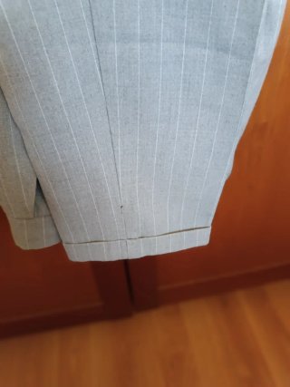 Pantalón gris rayas mujer talla M