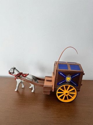 Playmobil 3314 Caballeros Carro Tesoro 2 Caballos