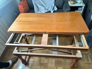 Mesa de centro de madera de roble