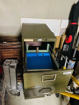 Archivador Vintage Industrial Metal Verde