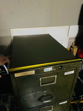 Archivador Vintage Industrial Metal Verde
