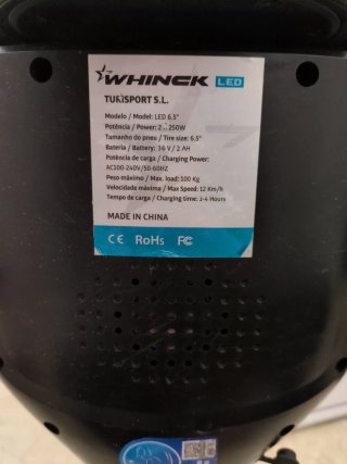 Hoverboard Whinck LED Negro
