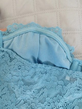 Body/Corpiño Zara Encaje Azul