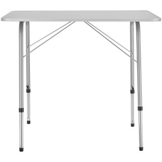 Mecedora de ratán de aluminio con reposapiés y acolchado 150 kg gris