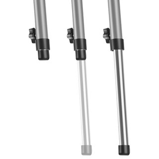 Mecedora de ratán de aluminio con reposapiés y acolchado 150 kg gris