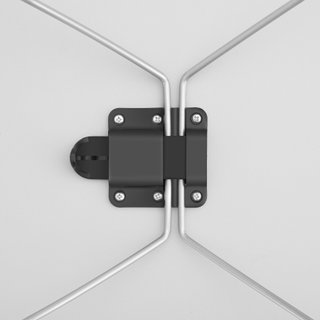Mecedora de ratán de aluminio con reposapiés y acolchado 150 kg gris
