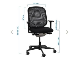 Silla ergonómica de escritorio Vitra negra