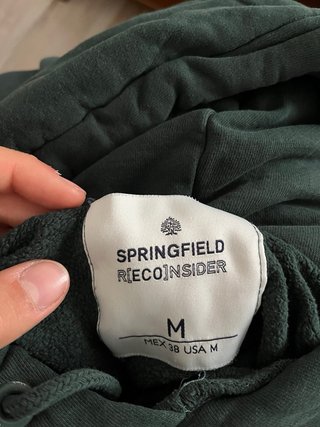 Sudadera Springfield Verde Oscura Talla S