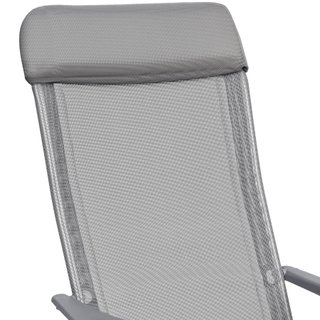 4 sillas de aluminio plegables con respaldo, gris