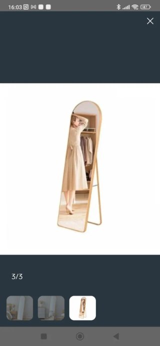 Espejo de pie curvado 120cm