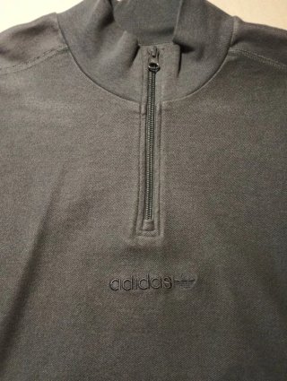 Sudadera Adidas cremallera negra/gris